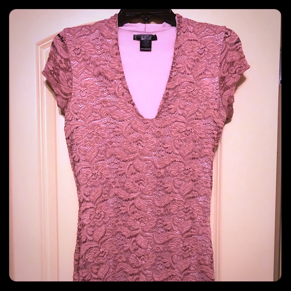 Pink lace dress